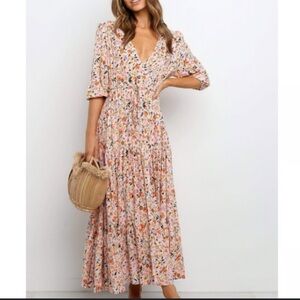 Petal & Pup Multicolor Floral Maxi Dress
